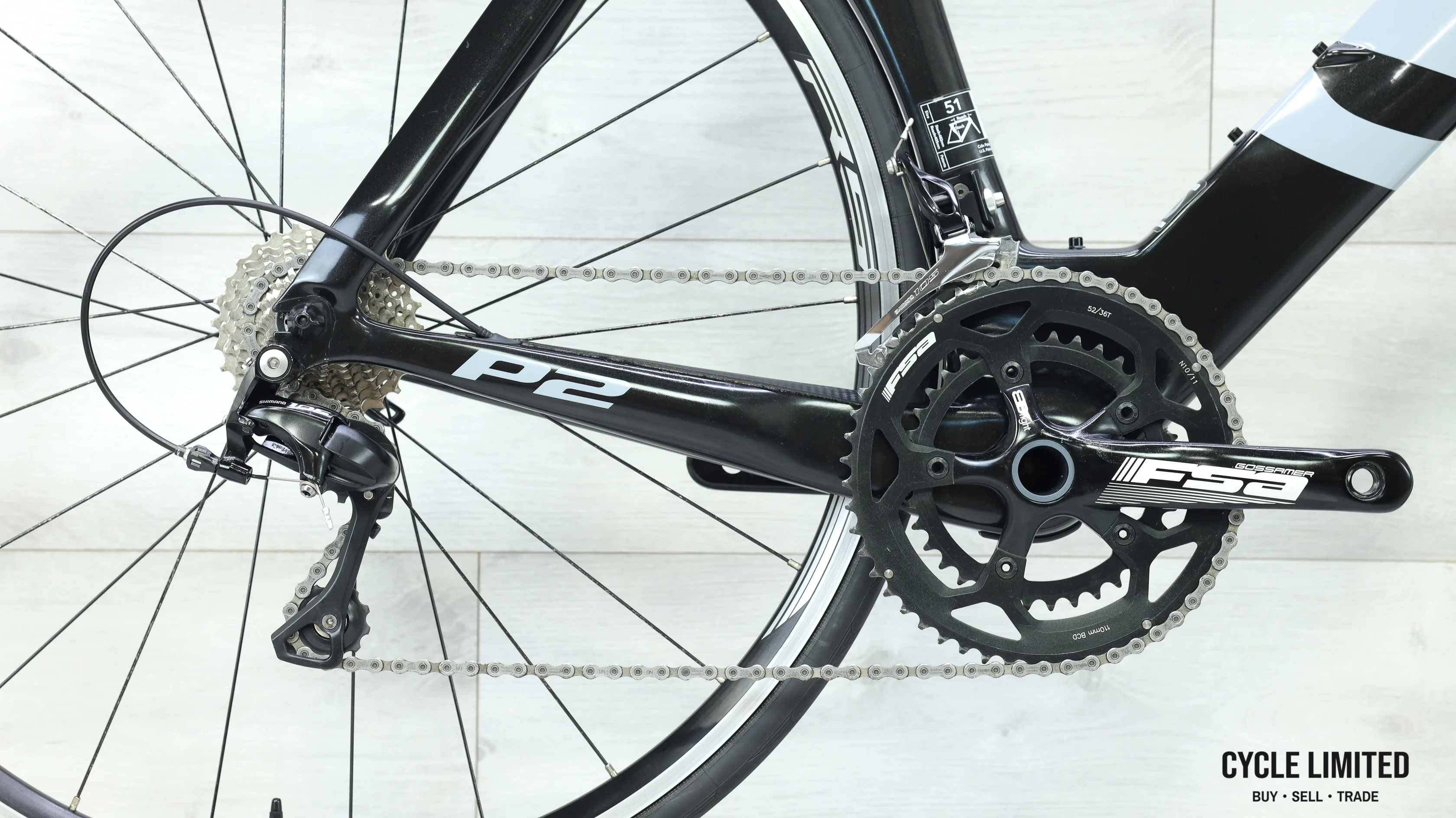 2017 Cervelo P2 Triathlon Bike - 51cm - Image 4