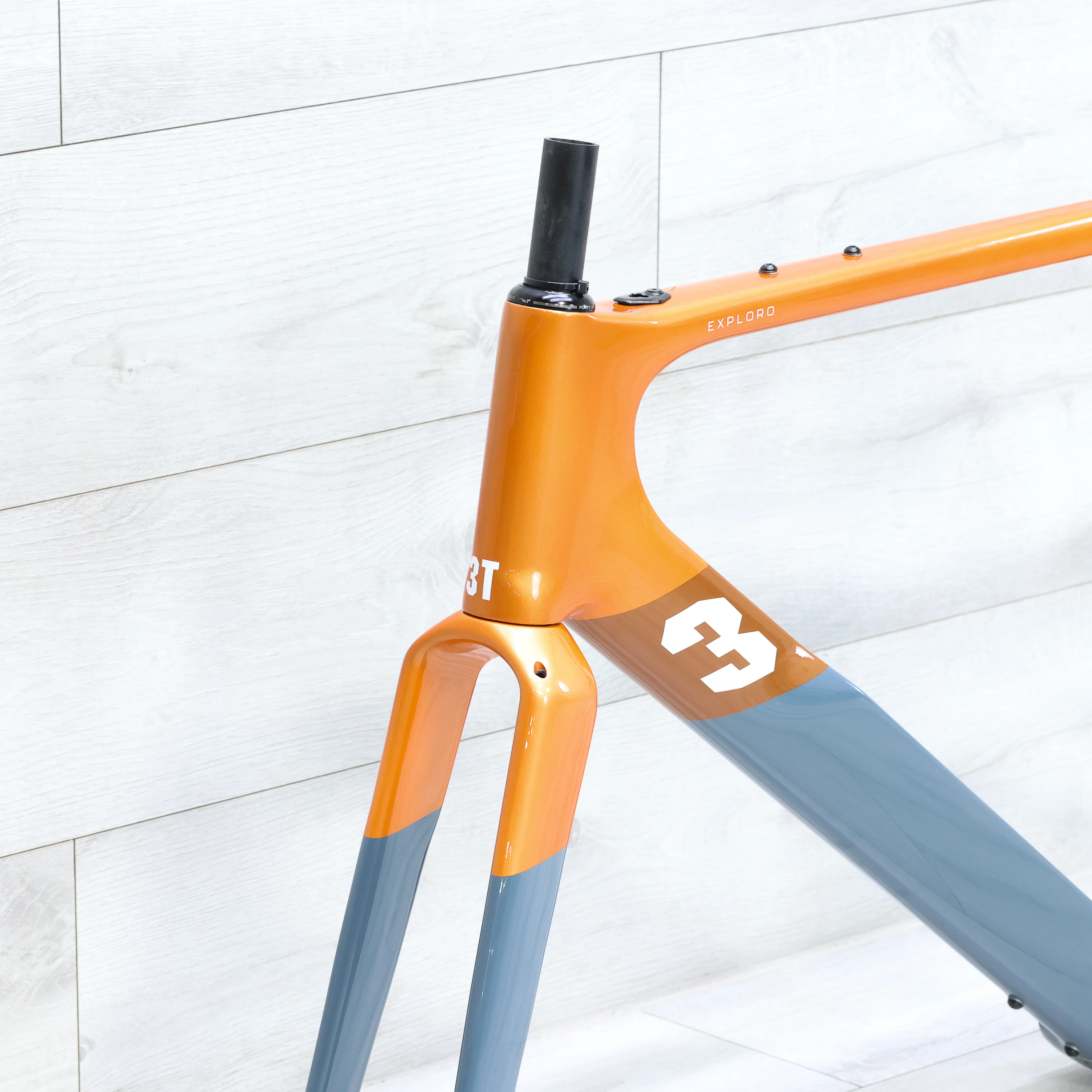 3T Exploro Racemax Gravel Bike Frameset Orange/Grey - 2023, 54cm - Image 7