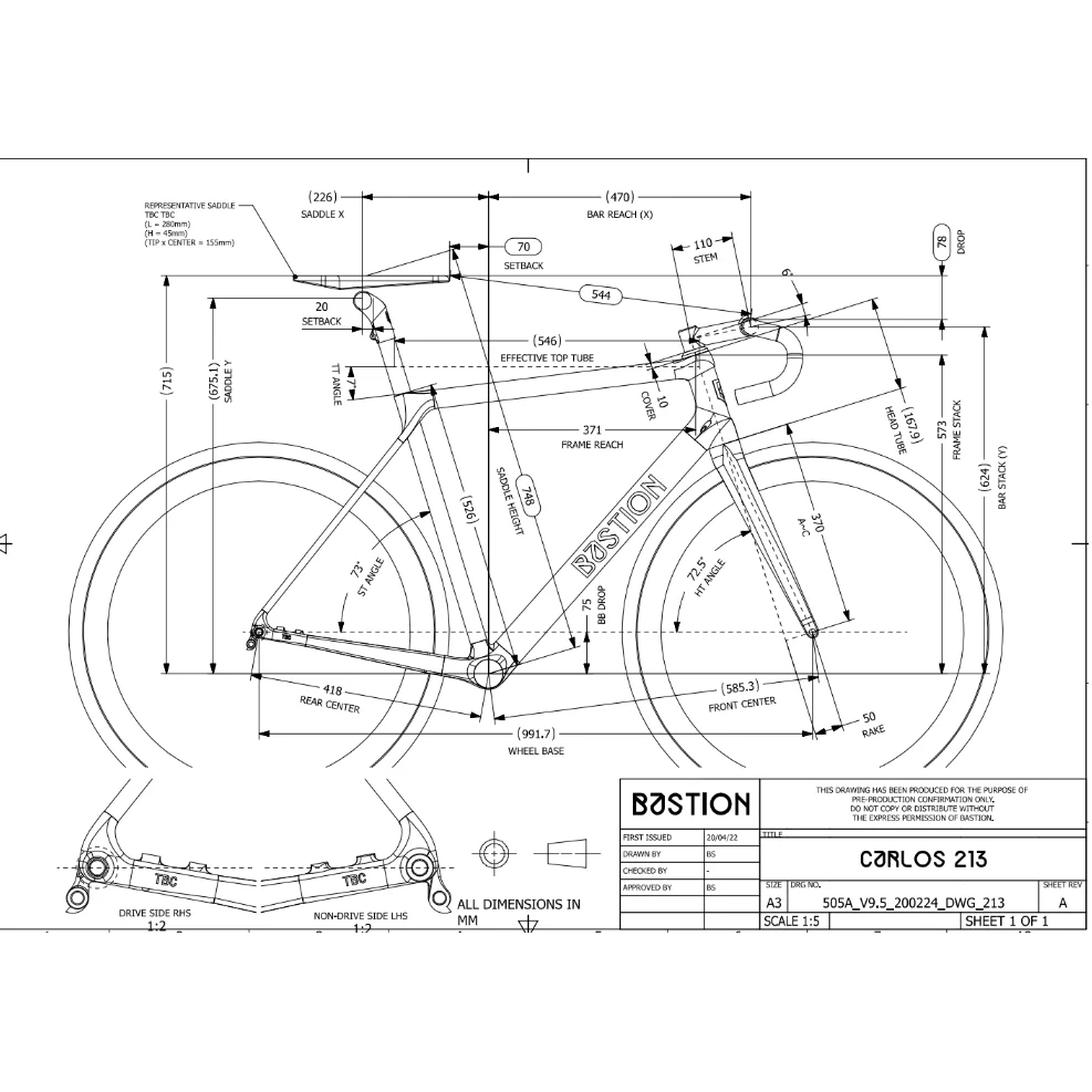 Bastion Demon Custom Road Bike Frameset - 2022, Medium - Image 14