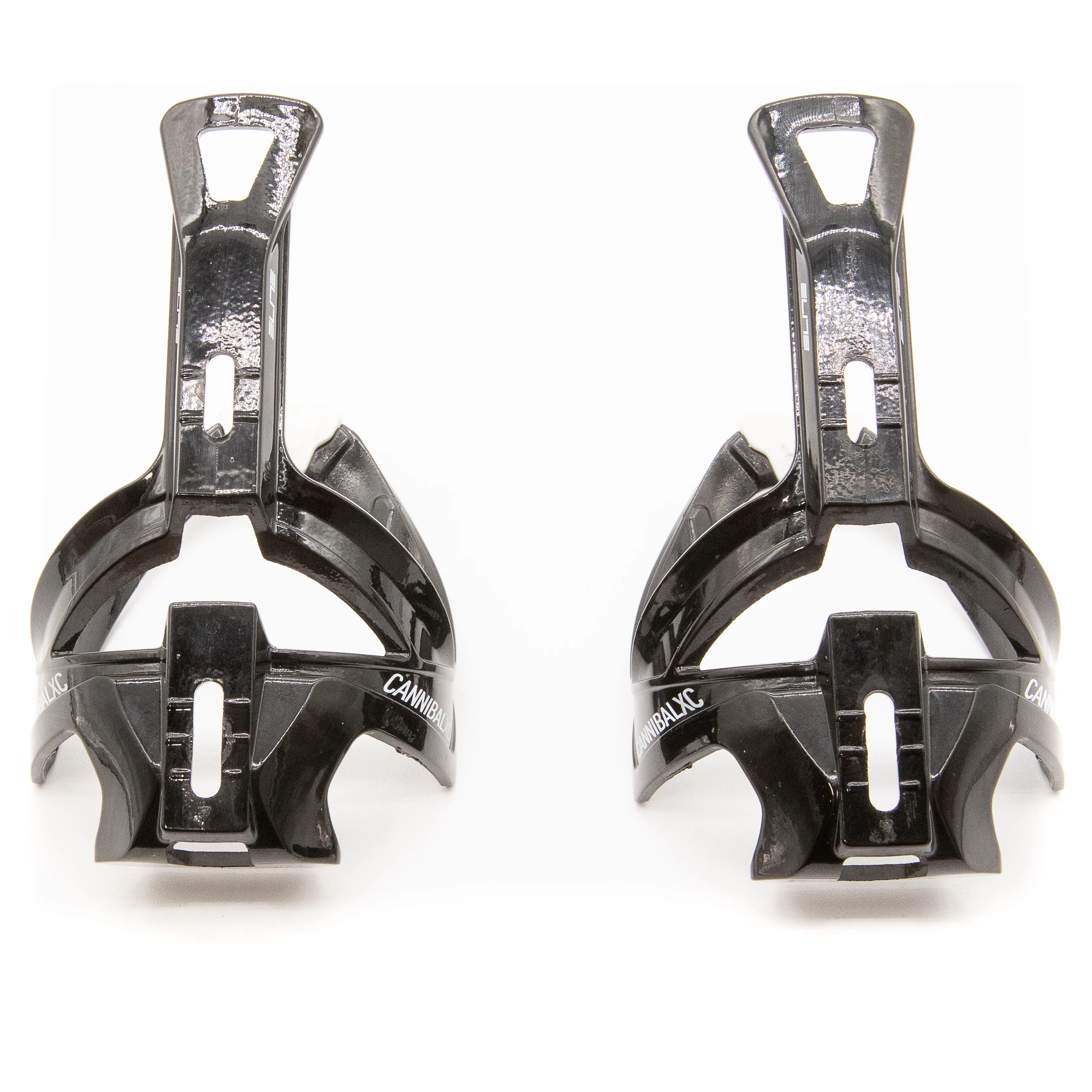 Elite Cannibal Black/White Bottle Cages Pair 73g - Image 3