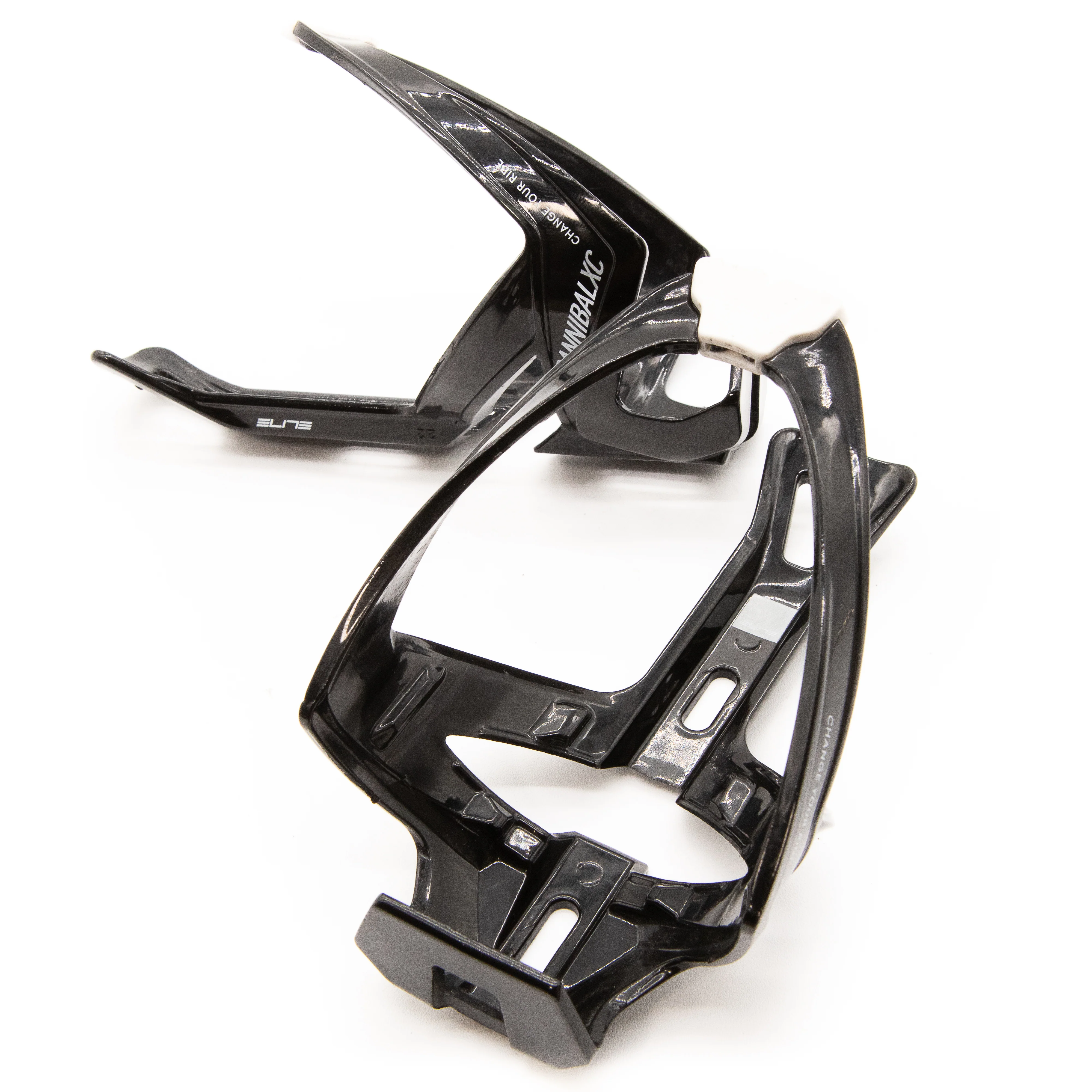 Elite Cannibal Black/White Bottle Cages Pair 73g - Image 4