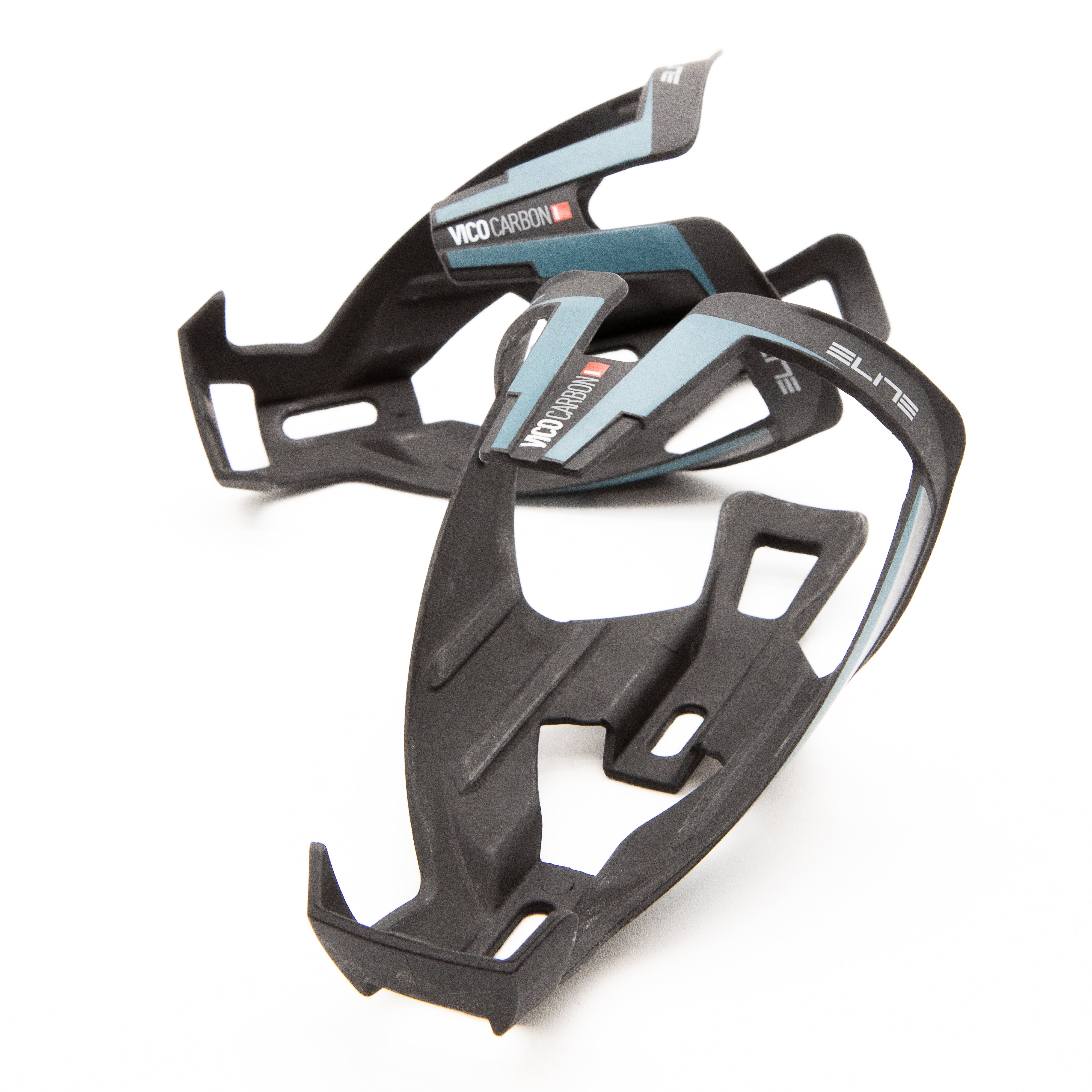 Elite Vico Carbon Water Bottle Cages Pair Matte Blue 55g - Image 4