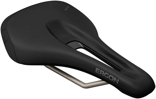 Ergon SMS Sport Gel Saddle - TiNox SL, Black, Men's