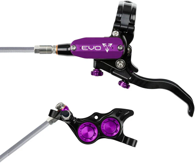 Hope EVO TR4 Disc Brake and Lever Set - Post Mount, 4-Piston, Braided Hydraulic Hose - Image 5