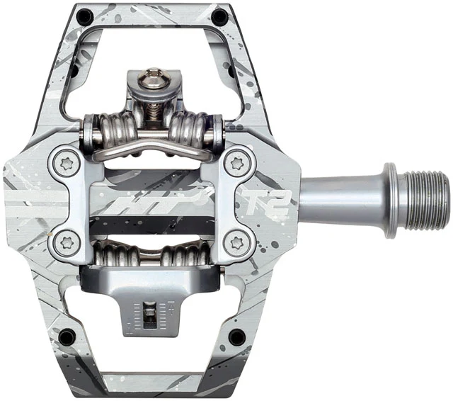 HT Components T2 Pedals - Dual Sided Clipless with Platform, Aluminum, 9/16", Green Camo - Image 5