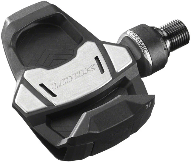 LOOK KEO Blade Carbon Ceramic Ti Pedals - Single Sided Clipless, Titanium, 9/16", Black. 53mm QF, 12Nm - Image 3