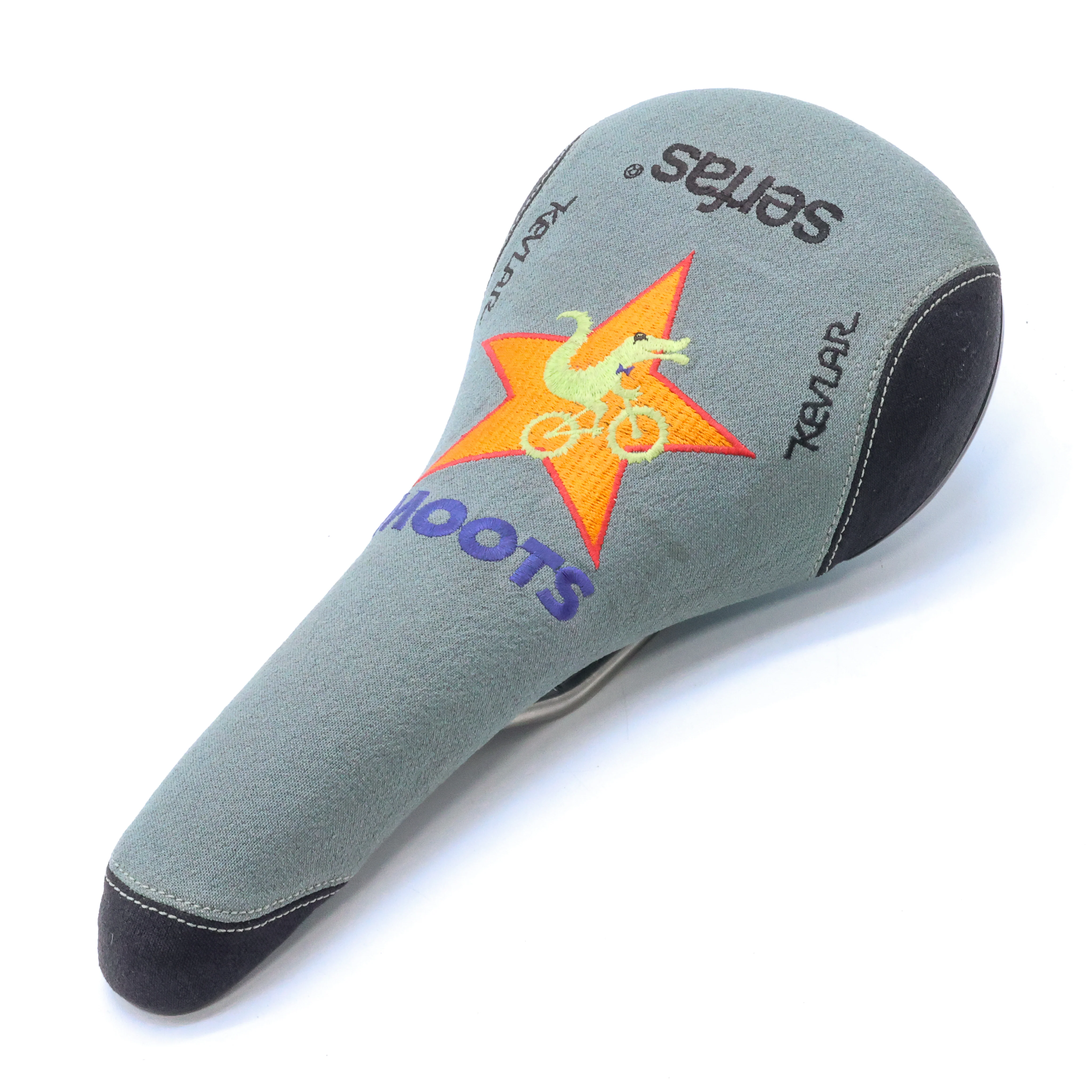 Moots Serfas Embroidered Kevlar Titanium Rails Bike Saddle - 125mm - Image 2