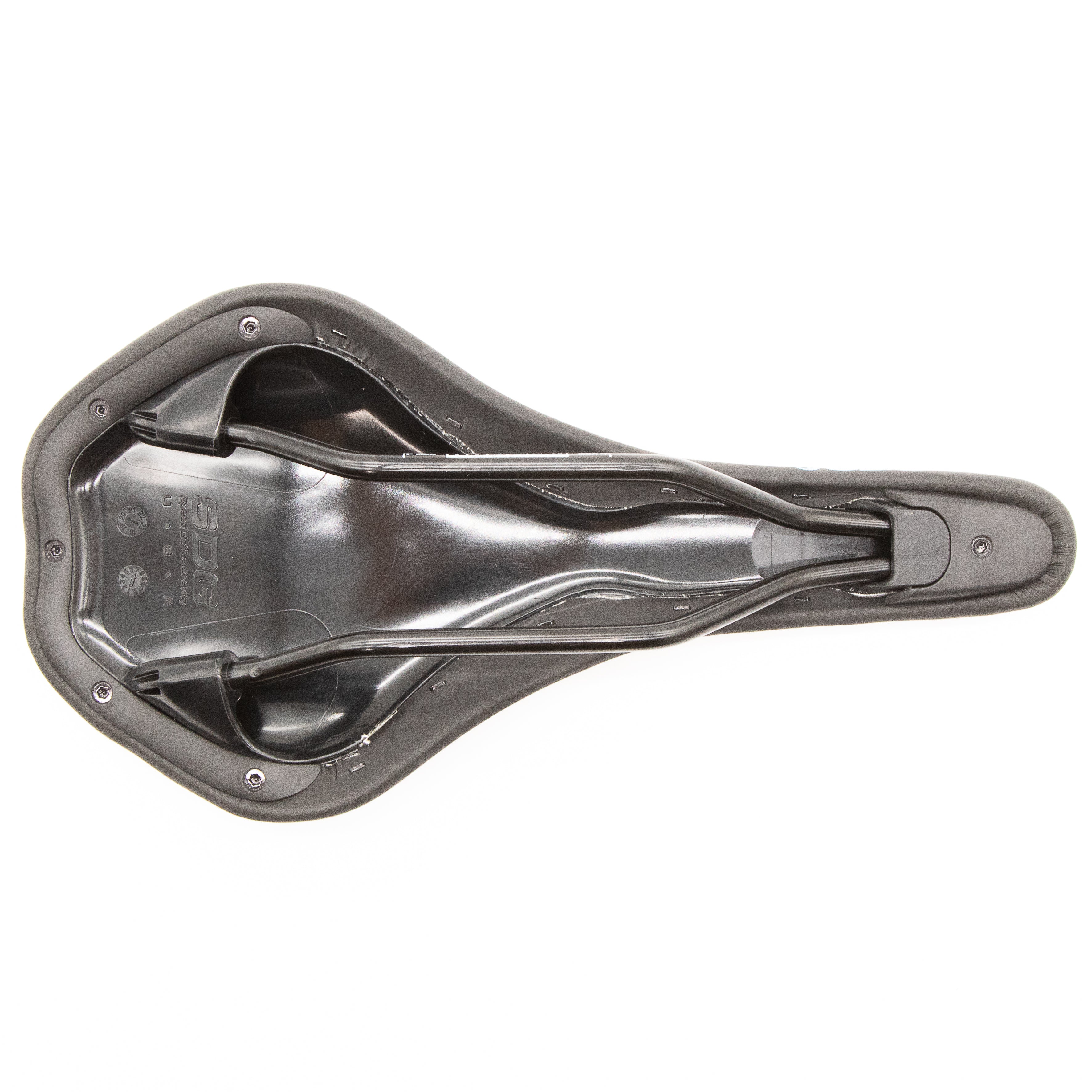 New SDG Duster Black Silver MTB Saddle Steel Rails - Image 7