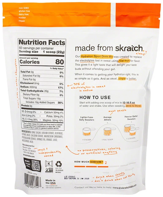 Skratch Labs Hydration Sport Drink Mix - 60-Serving Resealable Pouch - Image 6