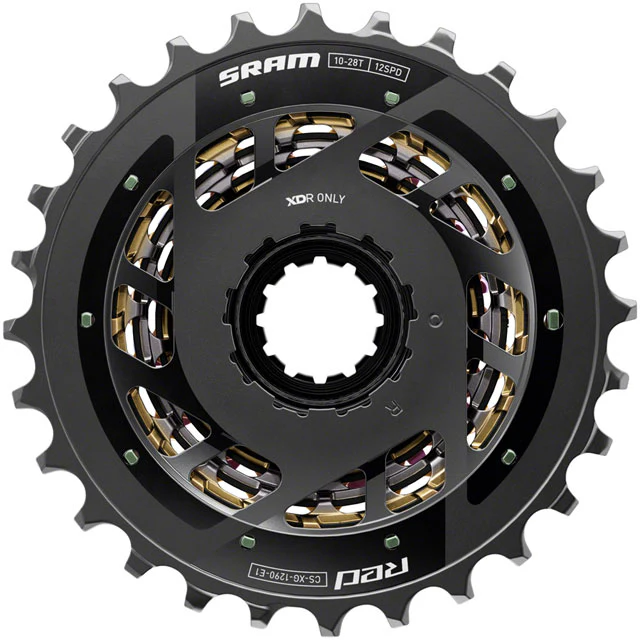 SRAM RED XG-1290 Cassette - 12-Speed, 10-28t, For XDR Driver Body, Rainbow, E1 - Image 3